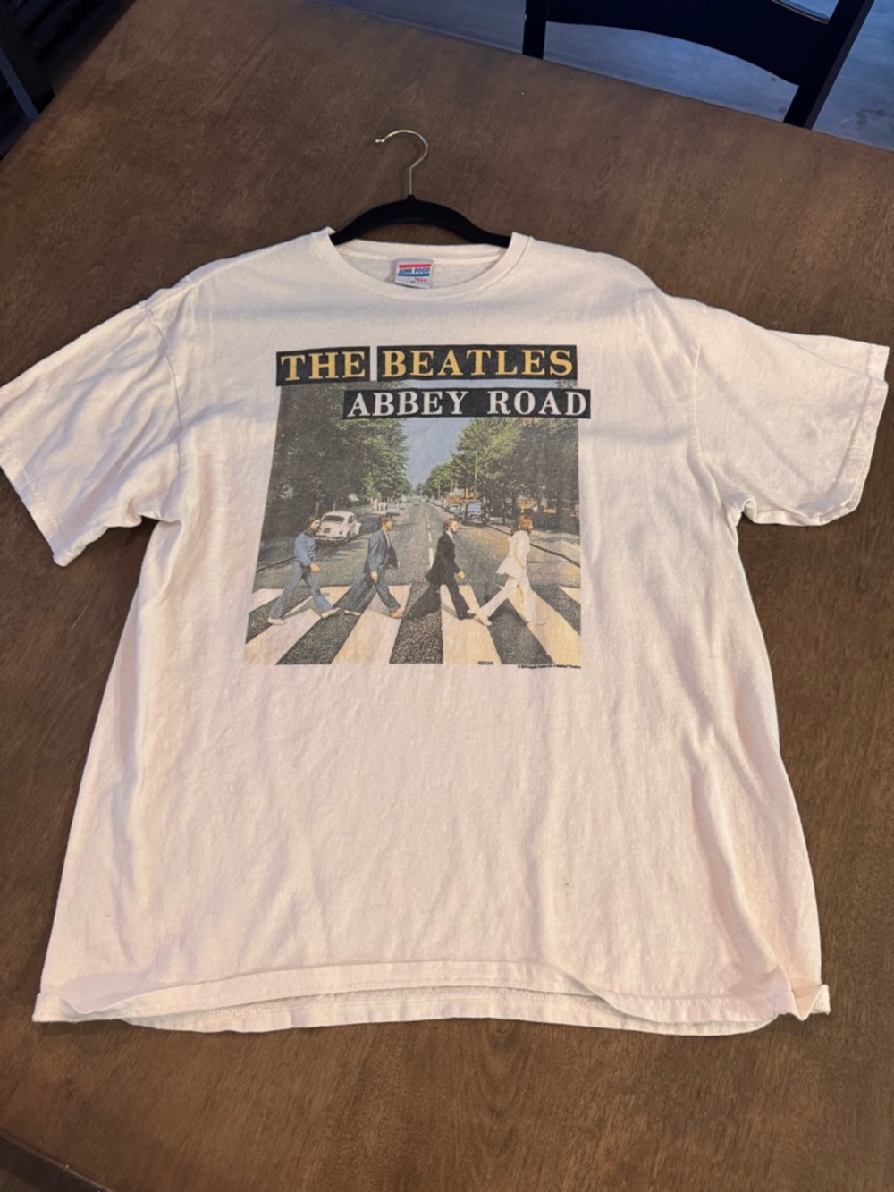 Urban Outfitters Junk Food The Beatles Abbey Road Glitter Tee White